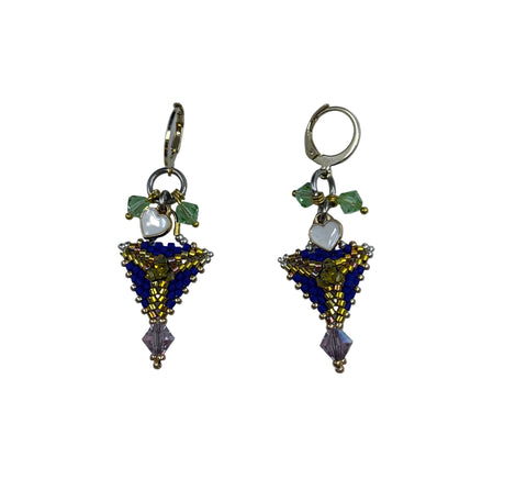 Mini Triangle Beaded Earrings
