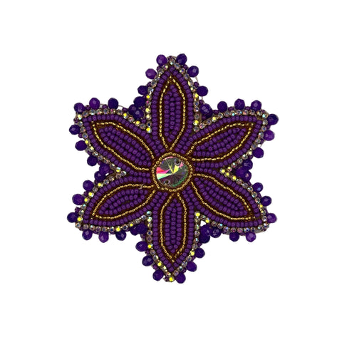 Handcrafted Beaded Moosehide Brooches by Amy