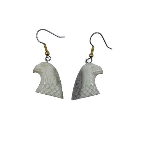 Carved Moose Antler Earrings