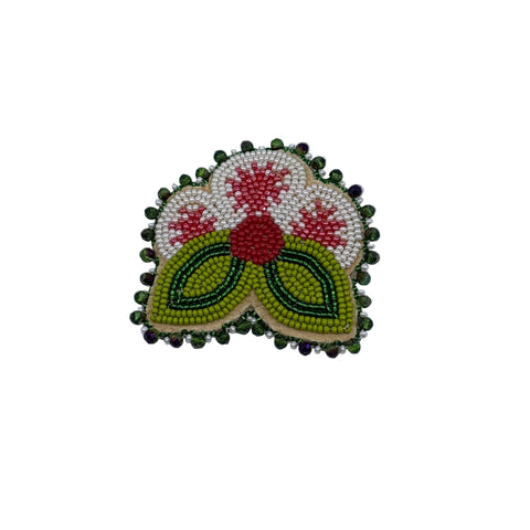Handcrafted Floral Beaded Brooches