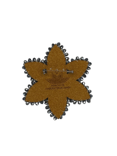 Handcrafted Beaded Moosehide Brooches by Amy