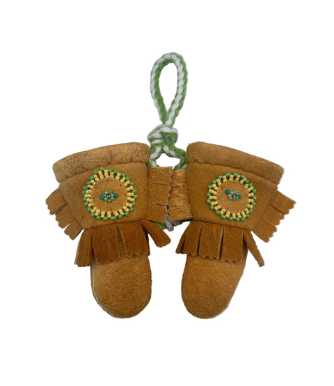 Mini Hanging Moosehide Gauntlets