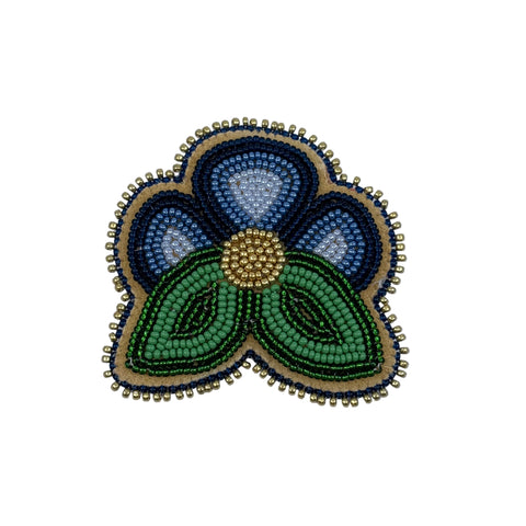 Handcrafted Floral Beaded Brooches