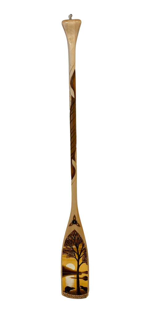 Hand-Painted Cedar Decorative Paddle, Peter Simard Jr.