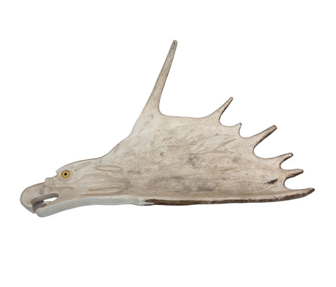 Eagle Head Moose Antler Carving