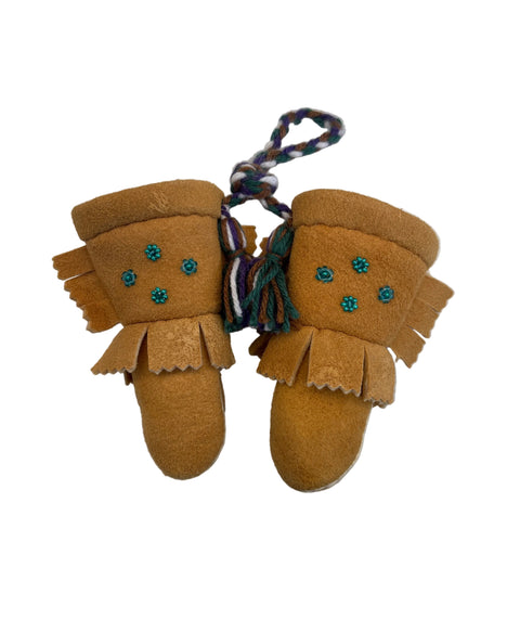 Mini Hanging Moosehide Gauntlets