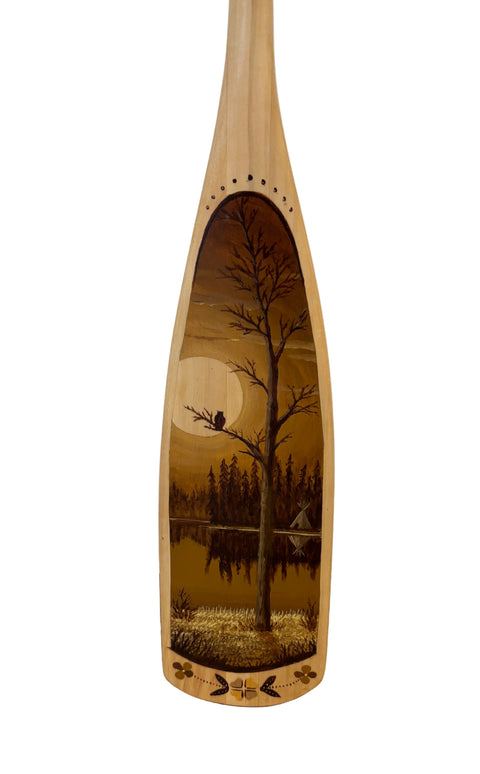 Hand-Painted Cedar Decorative Paddle, Peter Simard Jr.