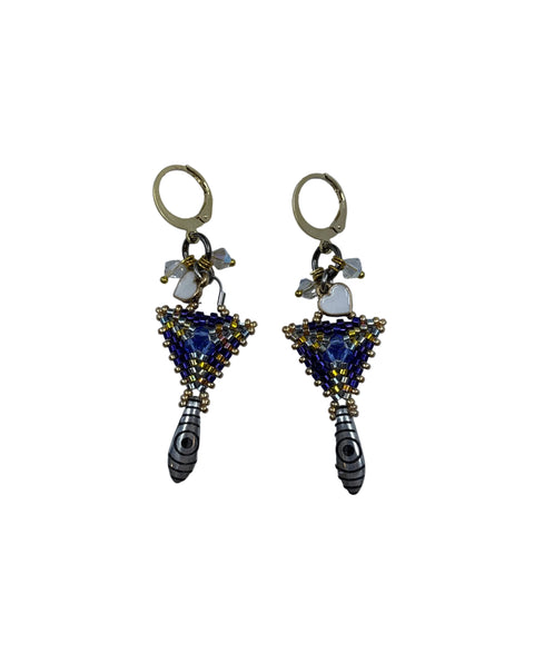 Mini Triangle Beaded Earrings