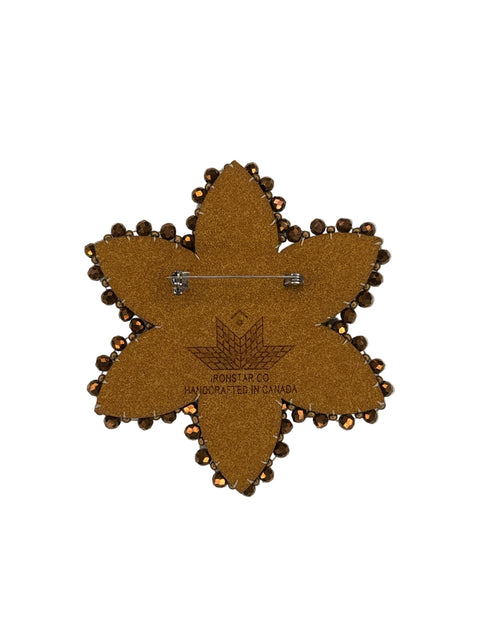 Handcrafted Beaded Moosehide Brooches by Amy