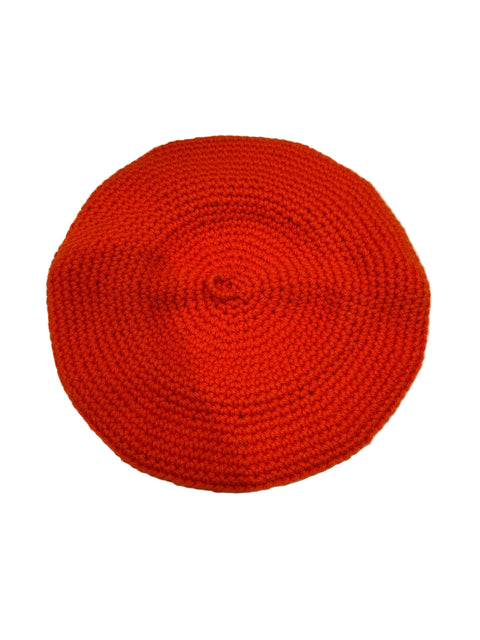 Orange Crochet Beret