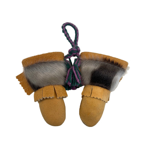 Mini Hanging Moosehide Gauntlets