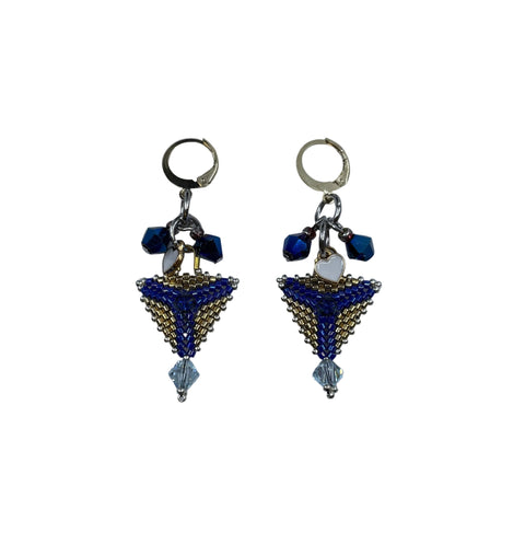 Mini Triangle Beaded Earrings