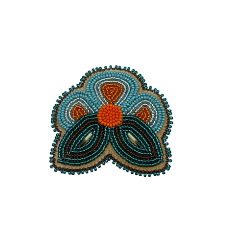 Handcrafted Floral Beaded Brooches