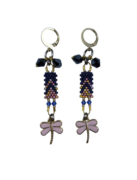Mini Triangle Beaded Earrings