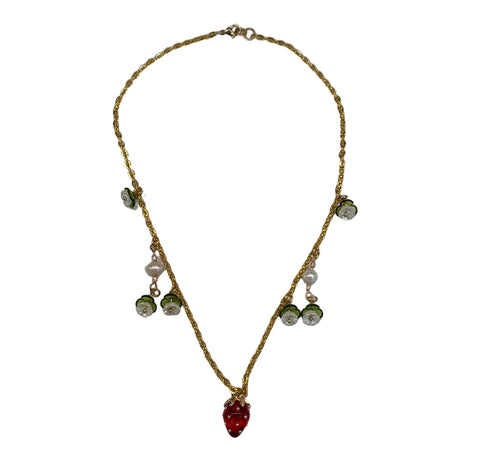 Strawberry Pearl Necklace