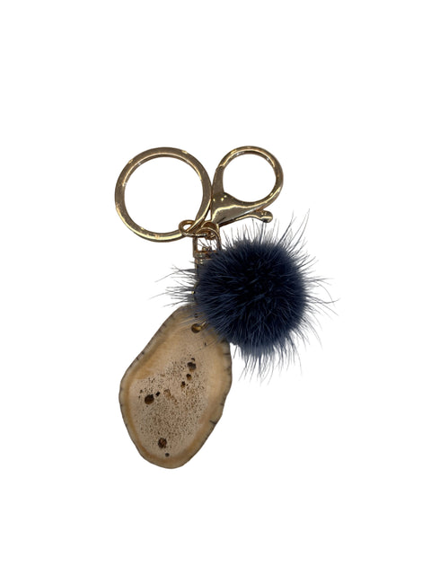 Assorted Keychains with Mink Fur