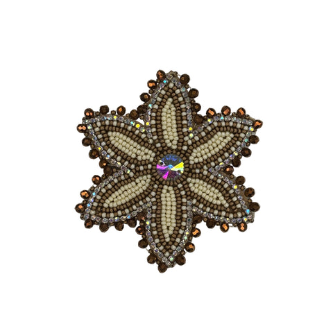 Handcrafted Beaded Moosehide Brooches by Amy