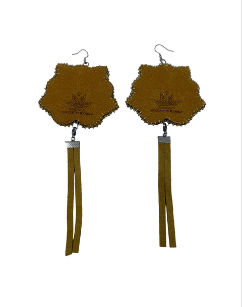 Large Beaded Earrings - Fringe