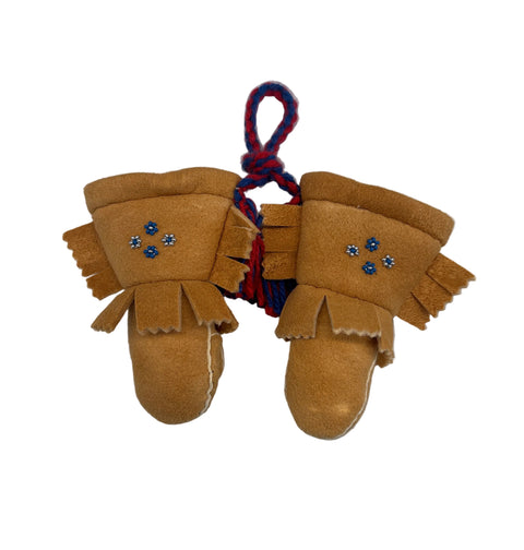 Mini Hanging Moosehide Gauntlets