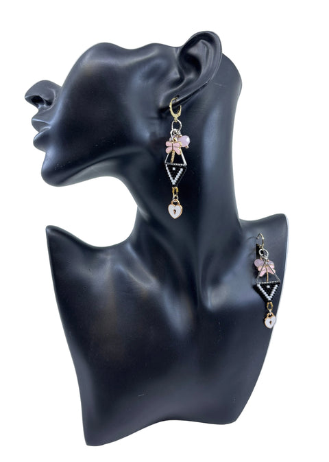 Mini Triangle Beaded Earrings