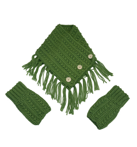 Malia Scarf and Wrist Warmer Set