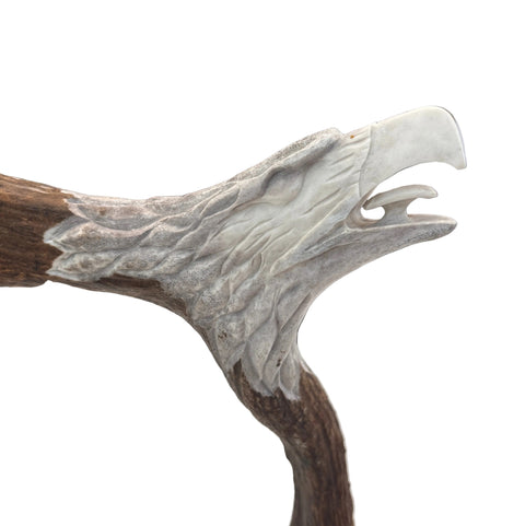 Eagle Head Antler Carving