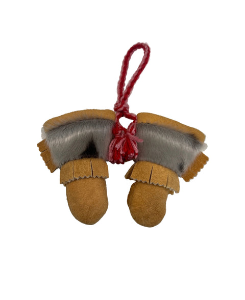 Mini Hanging Moosehide Gauntlets