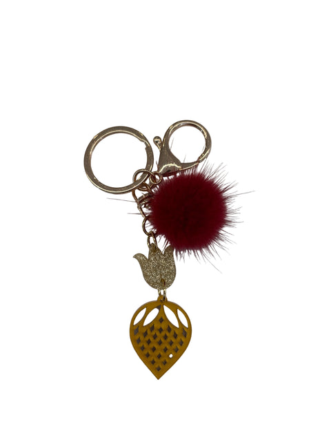 Assorted Keychains with Mink Fur
