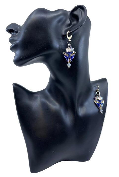 Mini Triangle Beaded Earrings