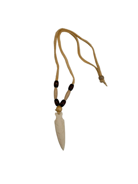 Ivory & Brown Bone Necklace (14")