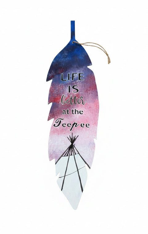 Wooden Feather Paintings