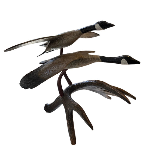 Two Geese Antler carving
