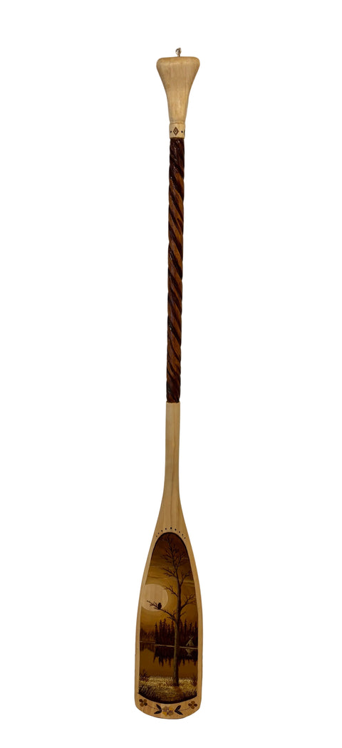 Hand-Painted Cedar Decorative Paddle, Peter Simard Jr.