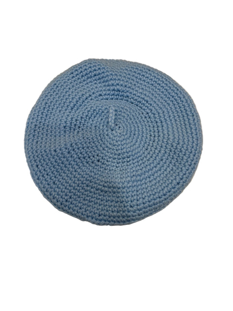 Light Blue Crochet Beret