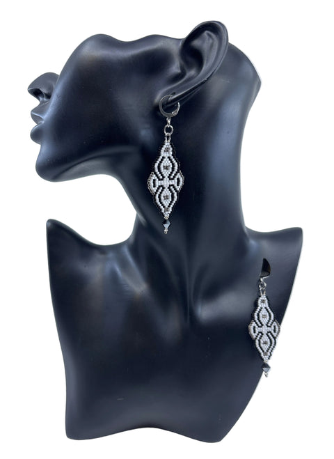 Midnight Diamond Delica Earrings