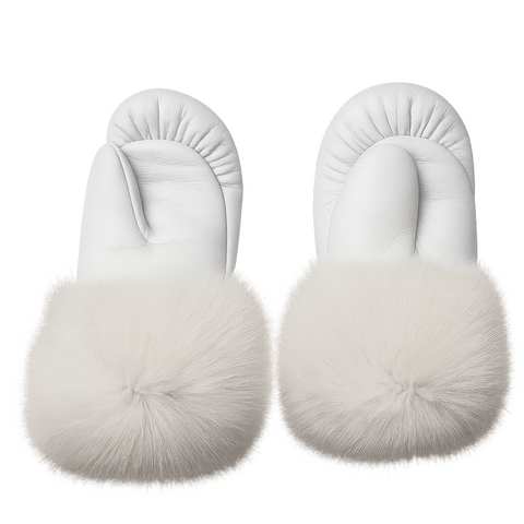 Puluks (Mittens) – Leather with Fox Fur or Seal and Raccoon Fur