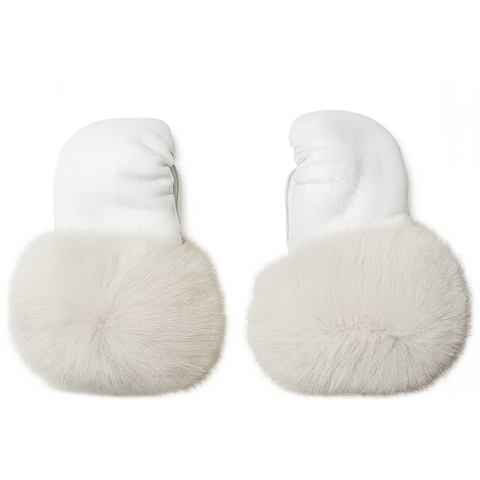 Puluks (Mittens) – Leather with Fox Fur or Seal and Raccoon Fur