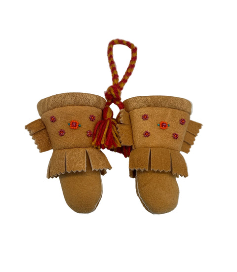Mini Hanging Moosehide Gauntlets