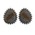 Silver & Brown Beaded Teardrop Earrings– Wachiya