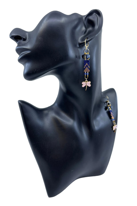 Mini Triangle Beaded Earrings