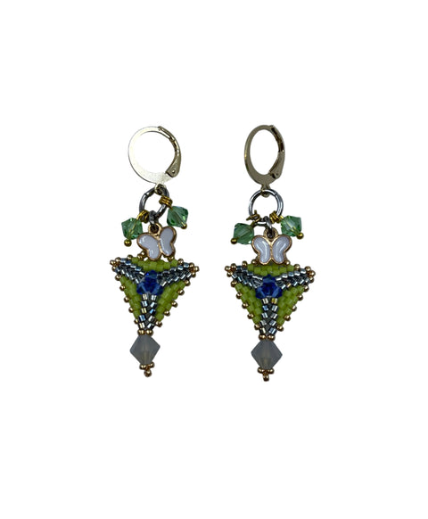 Mini Triangle Beaded Earrings
