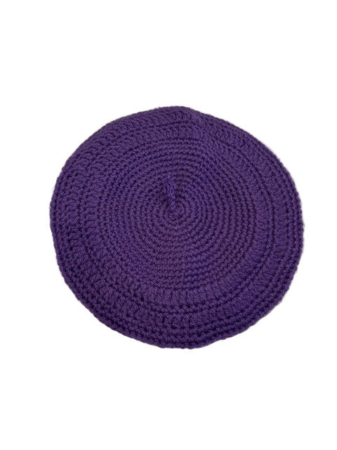 Purple Crochet Beret