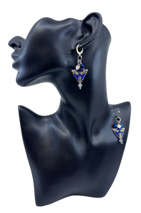 Mini Triangle Beaded Earrings