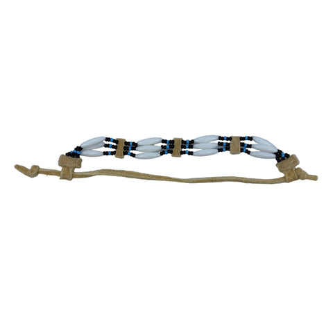 Adjustable Beaded Moosehide Bracelets