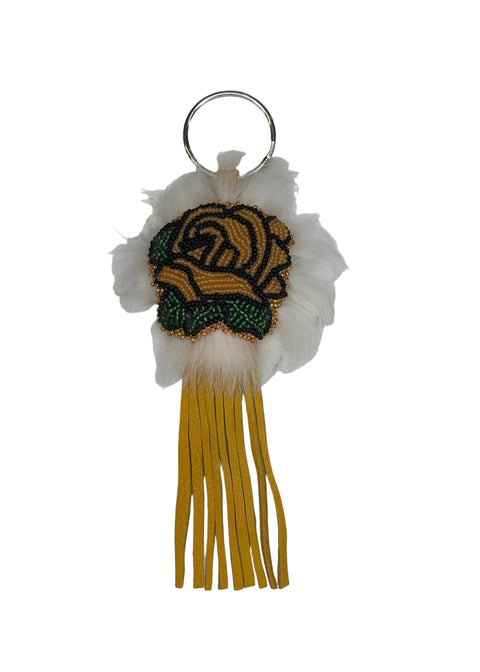 Beaded Rose Keychain, Assorted Colours