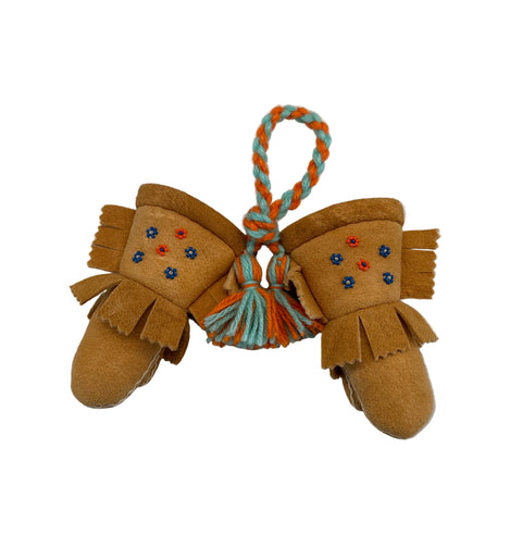 Mini Hanging Moosehide Gauntlets