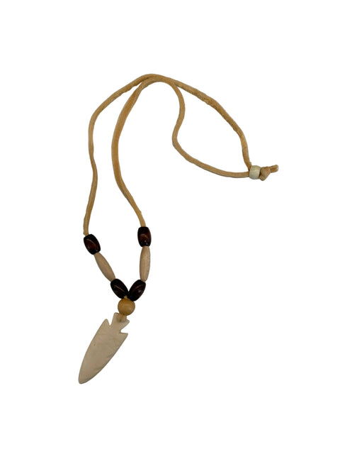 Ivory & Brown Bone Necklace (14")