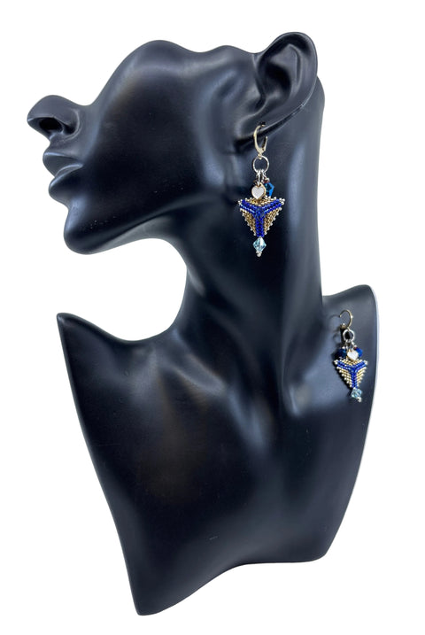 Mini Triangle Beaded Earrings