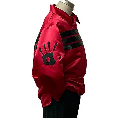 MMIW Ribbon Shirt – Red & Black Hand Design