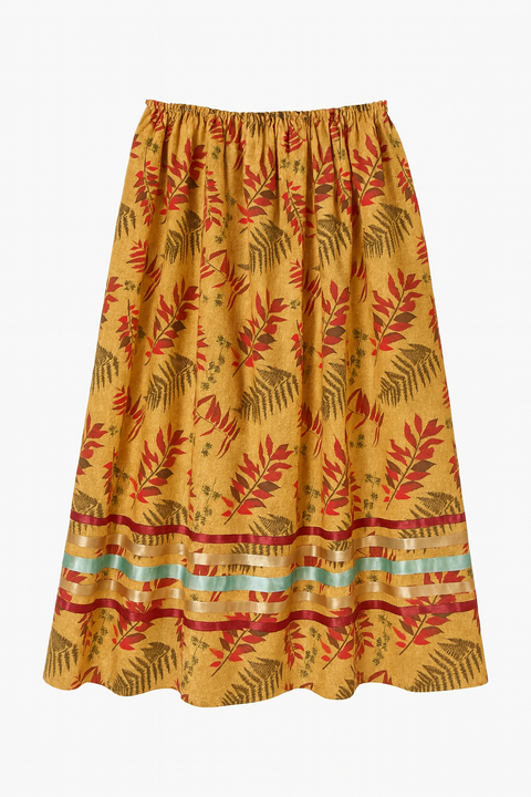 Ribbon Skirt – Autumn Fern Pattern